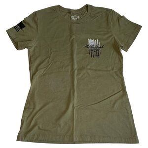 Howitzer Style Women's Fitted Size Large T-Shirt We The People Military Grunt